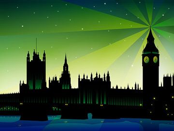 Buckingham Palace und London Big Ben van Mixed media vector arts