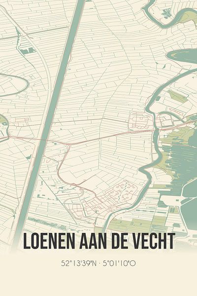 Vintage map of Loenen aan de Vecht (Utrecht) by Prints of Place