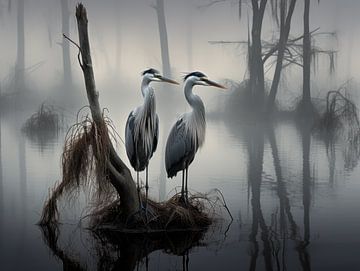 Two Herons by Ellen Reografie