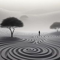 Zen Garden (5) - Black and white