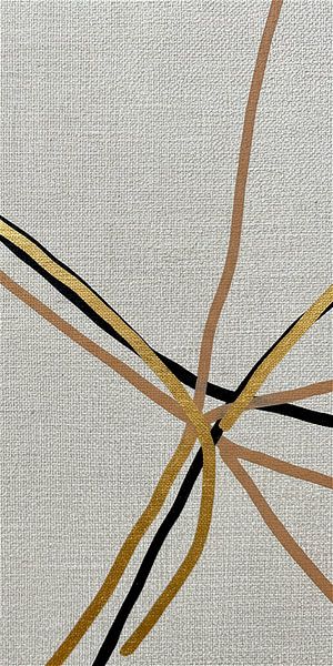 Art abstrait minimaliste sur lin : Diptyque (2) par Studio Pieternel