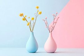 Blumenarrangement in pastel Farben von Poster Art Shop