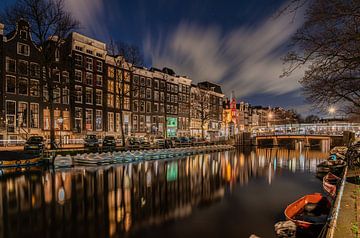 Amsterdam's Keizersgracht in the evening