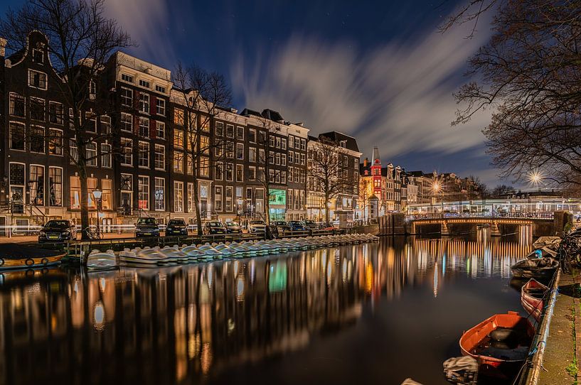 Le Keizersgracht d'Amsterdam en soirée par Jeroen de Jongh
