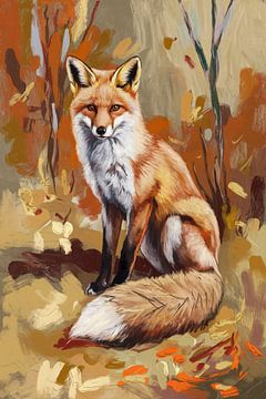 Fox in warm autumn colours by Imperial Art House