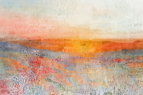 Paysage rocheux au coucher du soleil