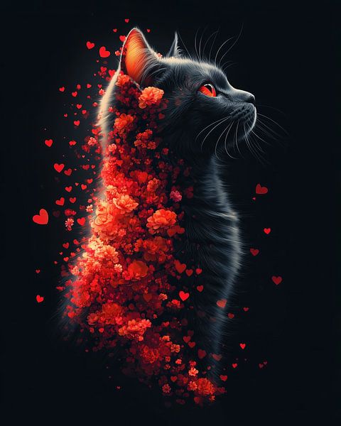 The loving cat by Preet Lambon