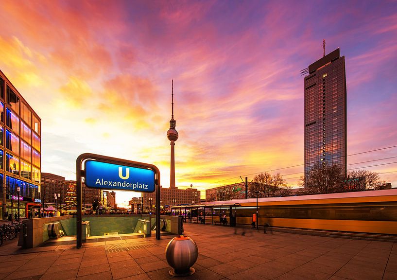 Berlin Alexanderplatz Sunset by Frank Herrmann