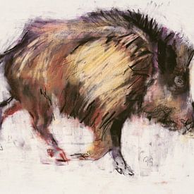 Wild Boar Trotting van Mark Adlington