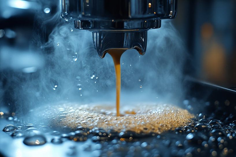 hot cup of coffee or cappuccino by Egon Zitter