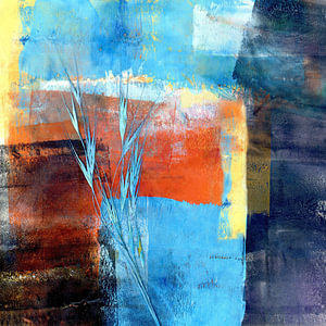 botanical blue red and black