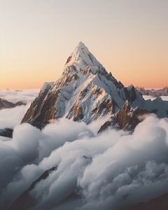 Berggipfel über den Wolken