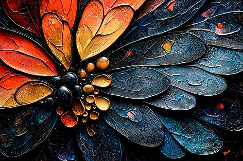 Kleurrijke abstracte bloemdetails