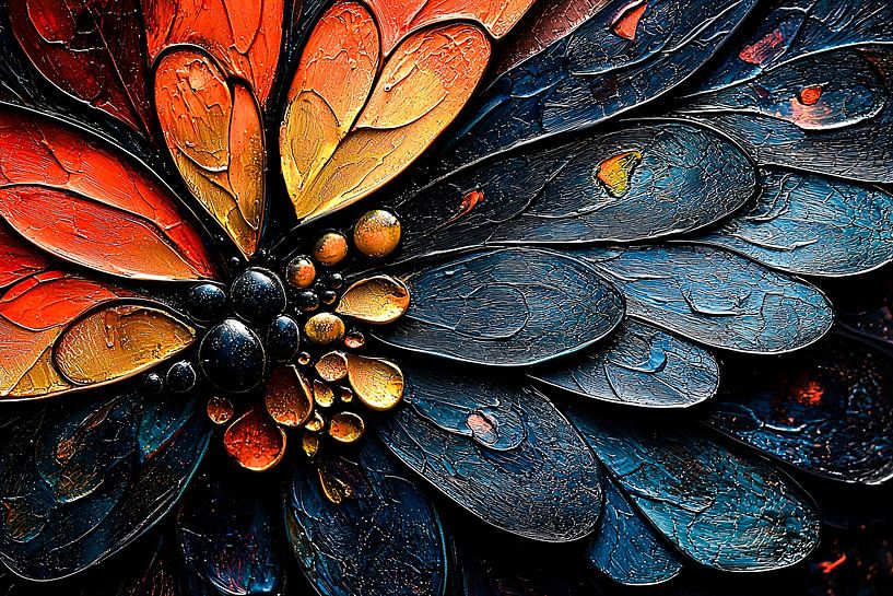 Kleurrijke abstracte bloemdetails van Art & Soul Creations