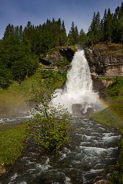 Steindalsfossen, Noorwegen van Adelheid Smitt