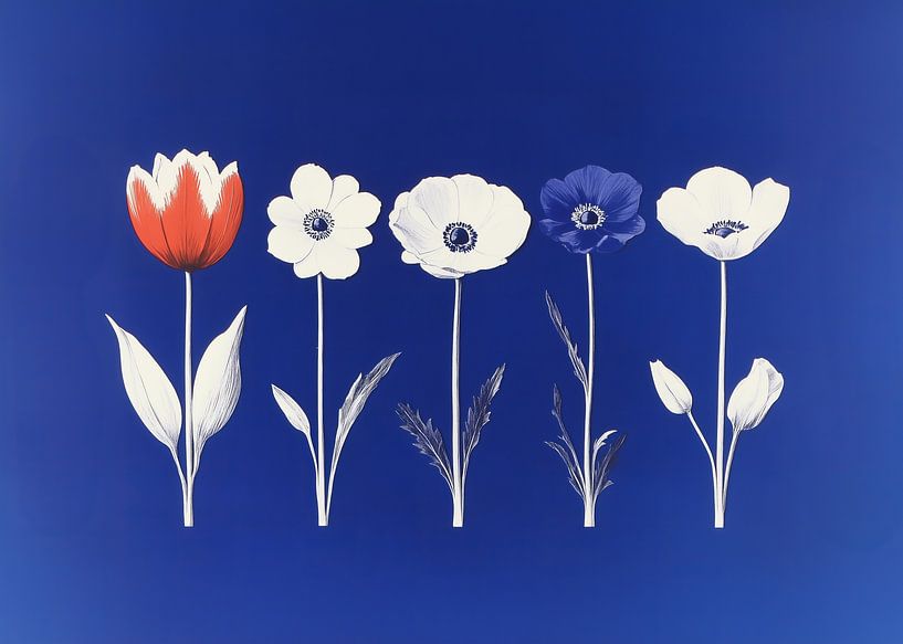 Vijf bloemen van Andreas Magnusson
