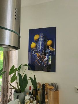 Klantfoto: Delfts Blauwe kreeft met citroen van Marianne Ottemann - OTTI