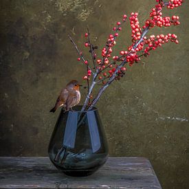 Still life robin by Marjolein van Middelkoop