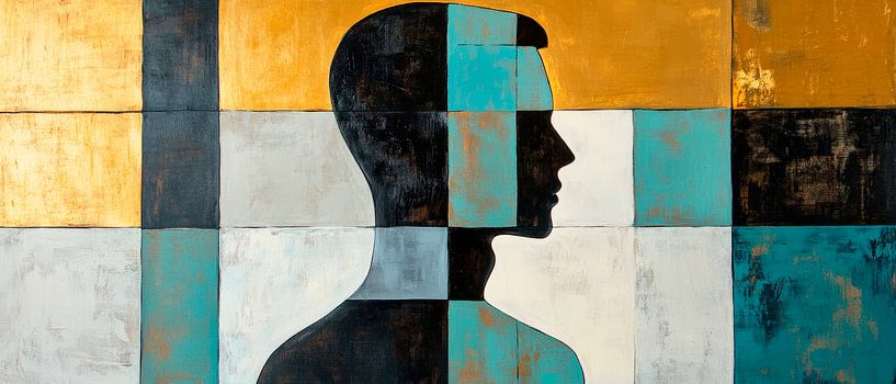 Jeu d'ombres d'une silhouette humaine par Poster Art Shop