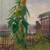 Vincent van Gogh, Vegetable garden with sunflower by 1000 Schilderijen
