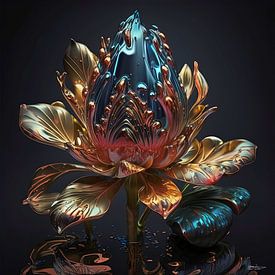 Blumen mit Wasser von Gelissen Artworks