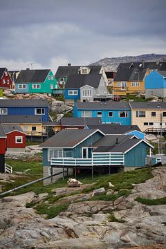 Bunte Häuser in Grönland