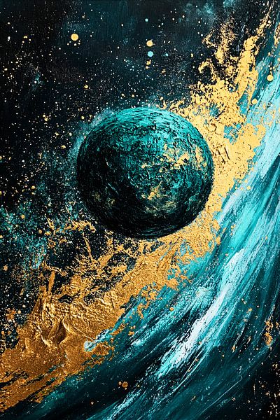 Ruimte kunst met planeetdetails van Art & Soul Creations