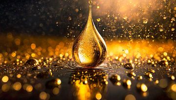 Gold-coloured drops by Mustafa Kurnaz