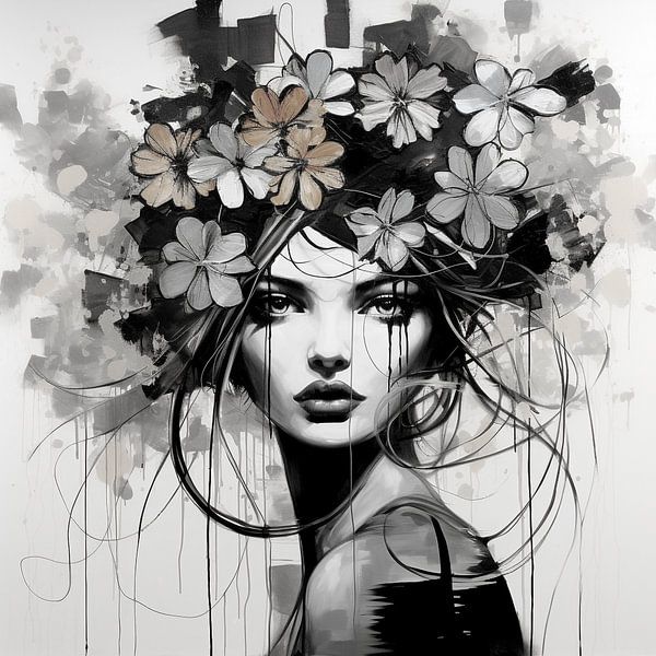 Portrait naturel en noir et blanc par Bianca ter Riet
