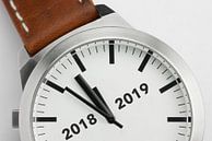 Horloge met tekst 2018 2019 van Tonko Oosterink thumbnail