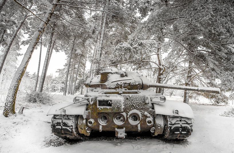 Tank in the snow #2 by Olivier Photography