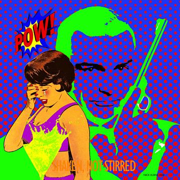 James Bond van Nicky - digital mixed media art