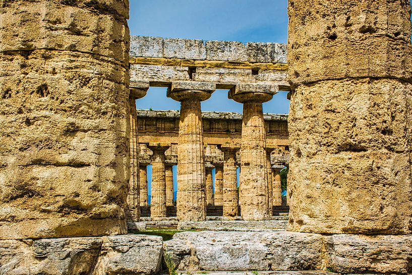  Temple grec à Paestum, Italie par Rietje Bulthuis