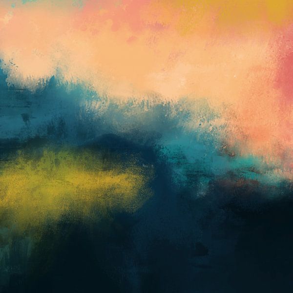 Abstraktes Gemälde &quot;Wolken&quot; von Studio Allee