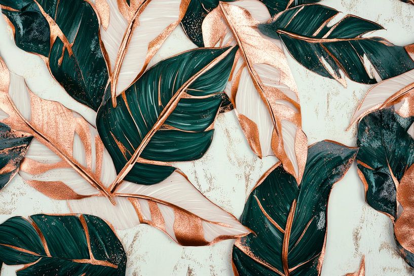 Blattmuster Eleganz von Poster Art Shop