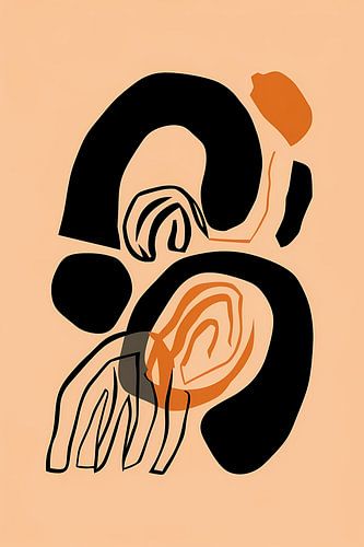 Abstracte Compositie in Monochrome Tinten