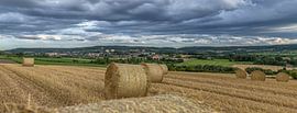 Panorama with straw bales from Vaals by John Kreukniet