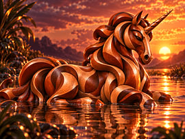 wooden horse by Ronny Van den Brande