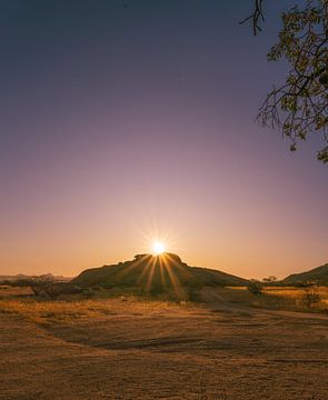 Spitzkoppe bij zonsopgang in Namibië, Afrika van Patrick Groß