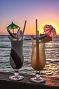 Cocktails bei Sonnenuntergang auf den Fidschi-Inseln von Erwin Blekkenhorst Miniaturansicht