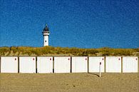 Egmonds Rhythmus, Leuchtturm und Strandhäuser von Mike Bing Miniaturansicht