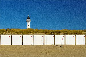 Rythme d'Egmond, phare et maisons de plage