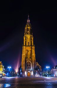 New Church and the Market in Delft in the night by Ricardo Bouman Photography