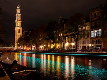 Westertoren bei Nacht - ikonische Stille über der Gracht