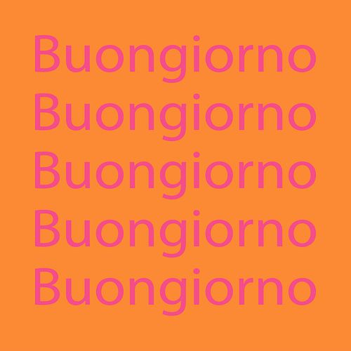 Buongiorno - Retro Typografie Poster