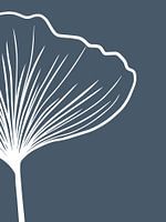 Dark Blue Botanical - Botanical Print