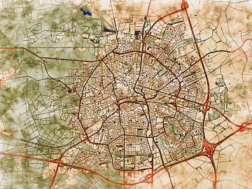 Map of Apeldoorn with the style 'Serene Summer' by Maporia