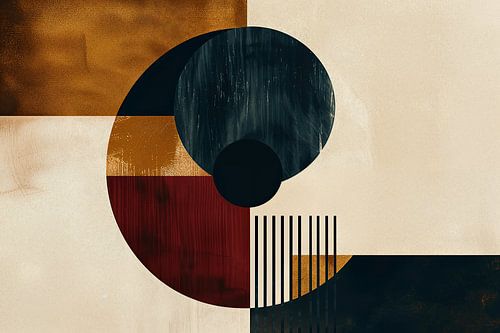 Bauhaus Japandi Abstrait | Abstrait moderne