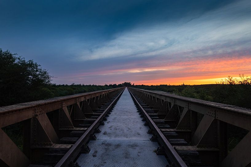Moerputtenbrug Den Bosch Sonnenuntergang von Zwoele Plaatjes
