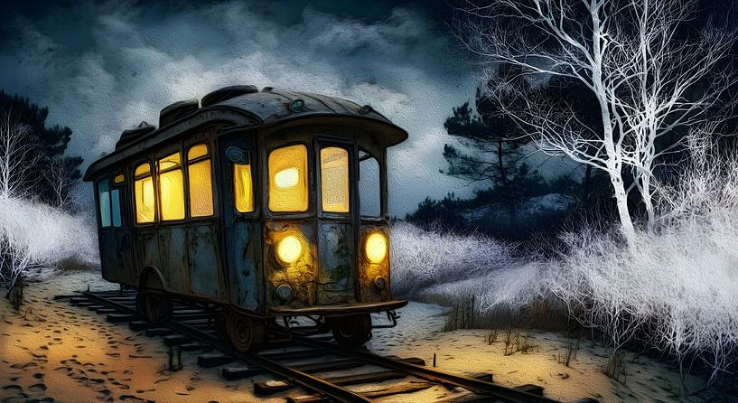 Inhabited railway carriage by Nick Wendt